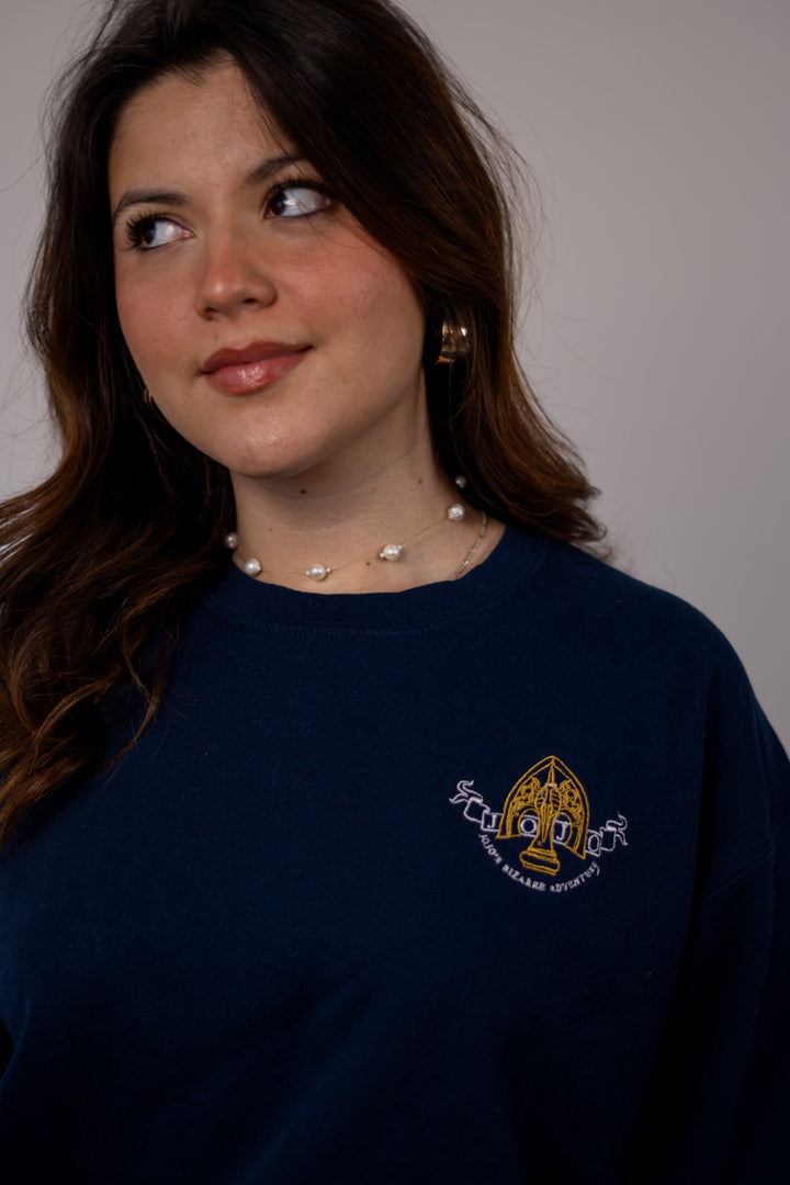 Embroidered Requiem Arrow Crewneck